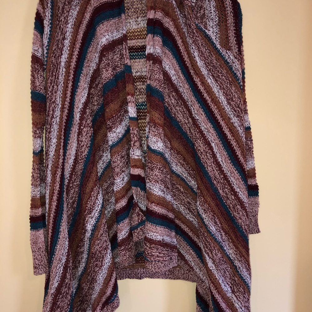 diagonal striped cardigan